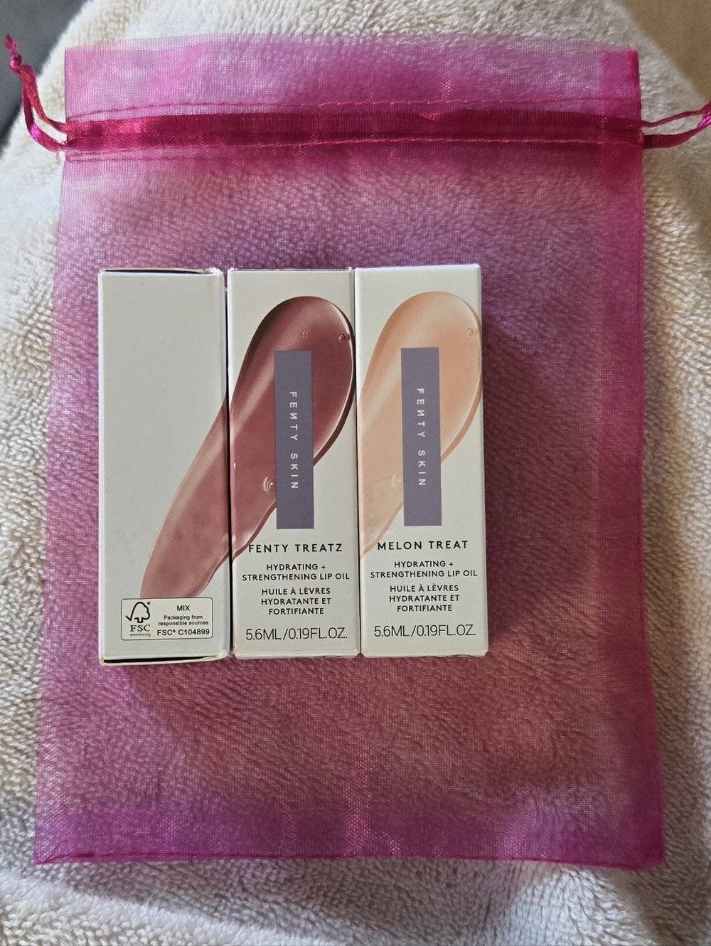 Three New Fenty Skin Fenty Treatz Hydrating + Strengthening Lip Oils